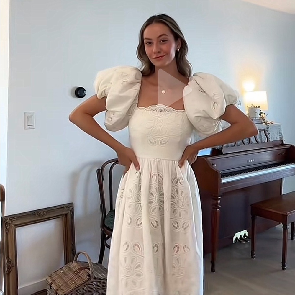 LPA Revolve Aria Midi Dress White